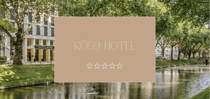 View the new Kö59 Hotel with an escort Dusseldorf