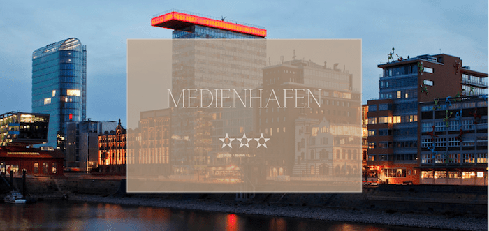 See the famous Mediahafen in Düsseldorf